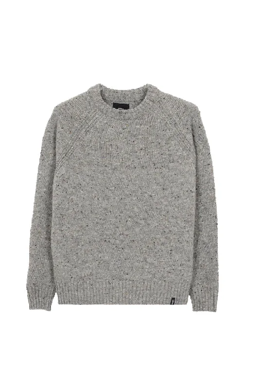 Finisterre Women's Farne Crew Neck Knit Jumper - Grey Marl