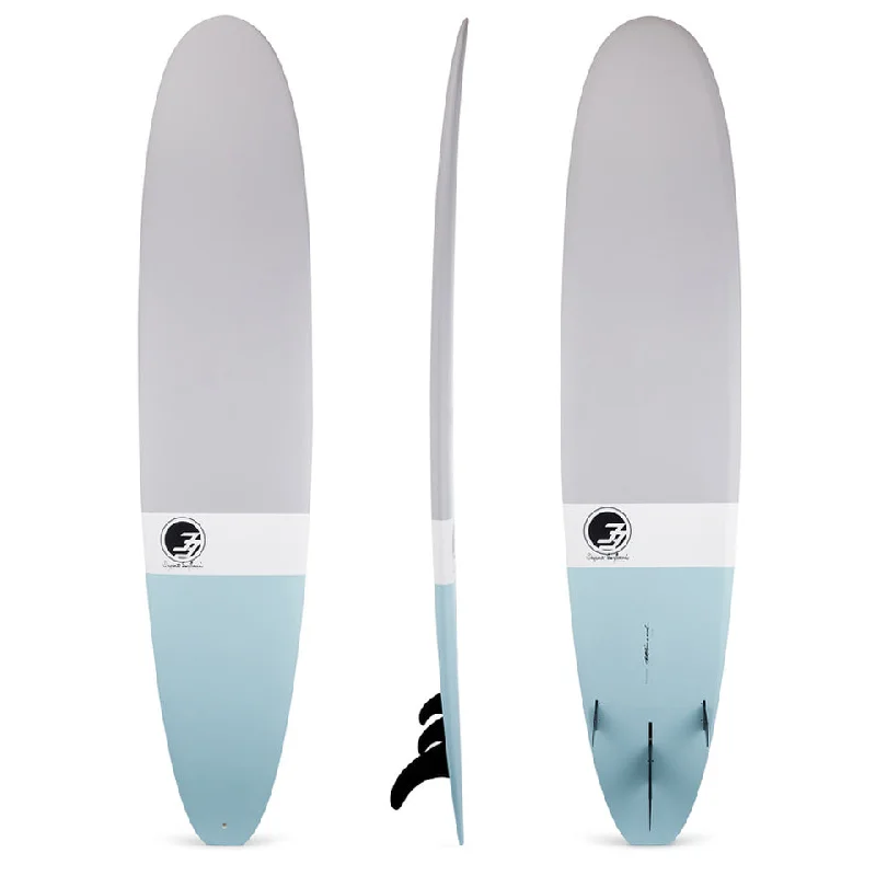 surfboards with custom designs-8' Ultimate Longboard Surfboard Gray Dip (Epoxy)