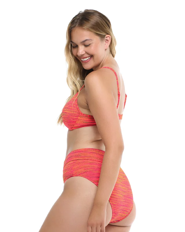 surf clothing for summer beach days-Impression Woodstock High-Waist Swim Bottom - Multi