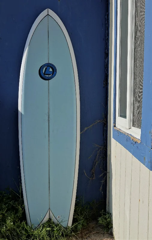 surfboards for better stability on turns-Linden Newbreak Fish 9 FDL 6'4"