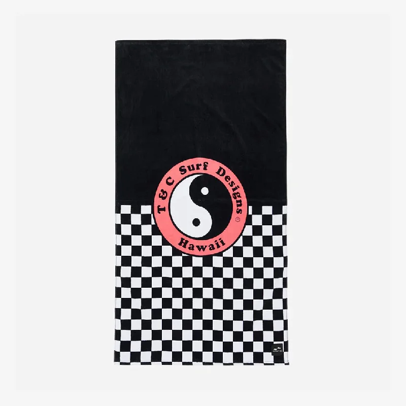 surfboards for better grip on waves-Slowtide Country Classic Black Towel