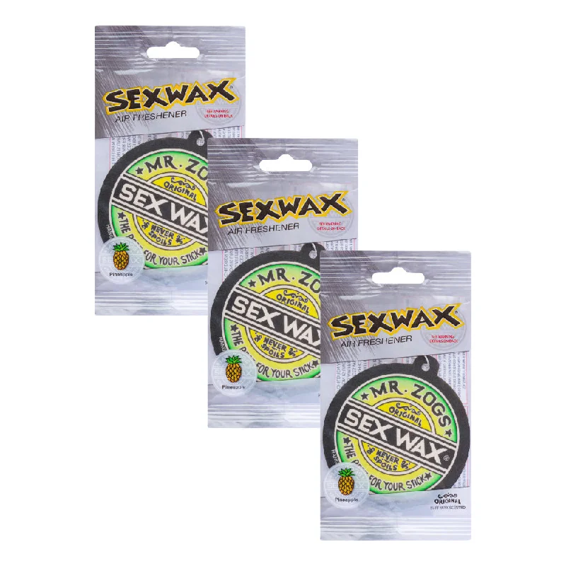 men’s surf jackets for cooler days-Sex Wax Air Freshener - Pineapple - 3 Pack