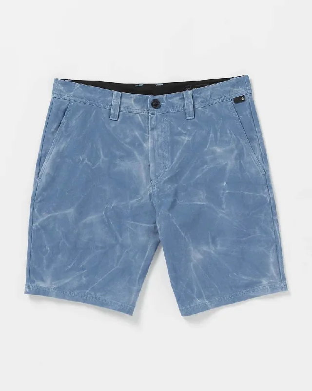 surfboards with faster acceleration on waves-Volcom Stone Faded Hybrid Blueberry 19" Walkshorts