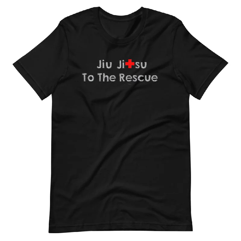 surf shoes for all-day wear-SSBJJ "Jiu-Jitsu to the Rescue" Short-Sleeve T-Shirt (Made in USA)