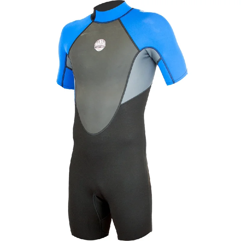 Alder Impact Mens 3/2mm Back Zip Shorty Wetsuit - Blue