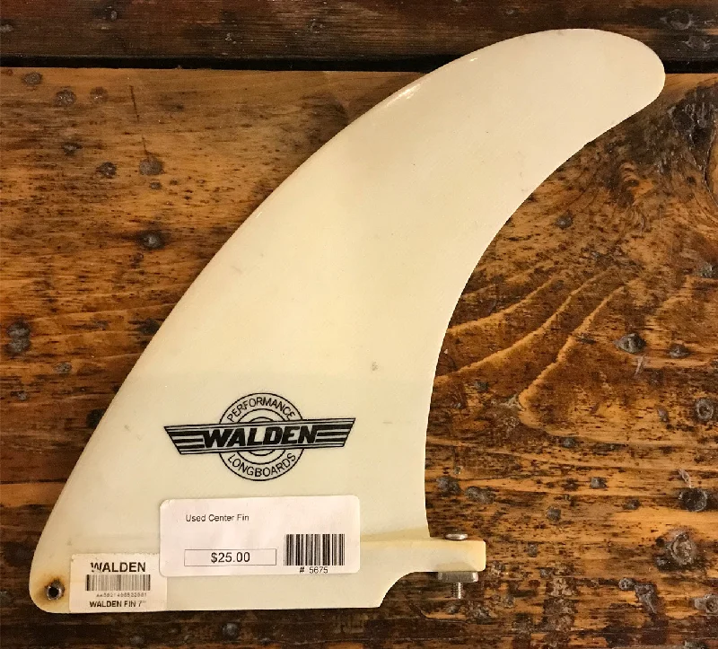 surfboard fins for smooth turns-Used Walden Wide Base Fin 7"