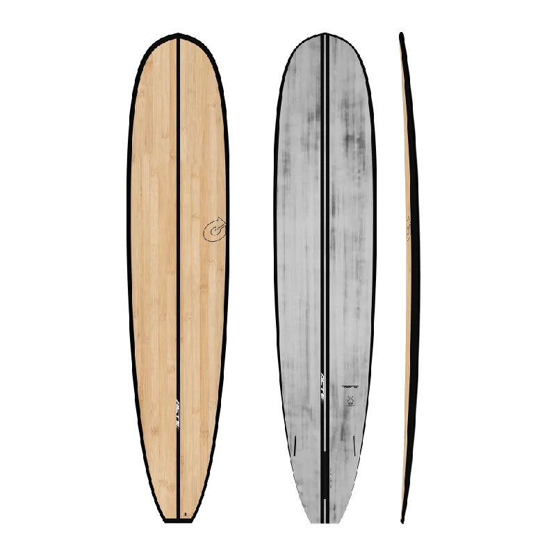 surfboards with deep concaves for speed-9'1 TORQ ACT DON NOSERIDER 23” x 3 1/8”	- 77L FUTURES BLACK/BAMBOO