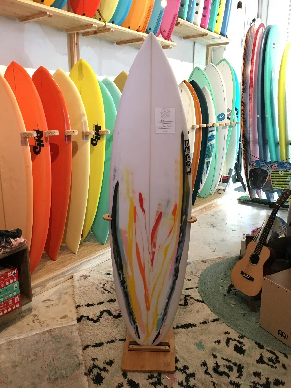 surfboards with excellent wave response-6'0 Shea Lopez - Roundpin - Rainbow Streaks