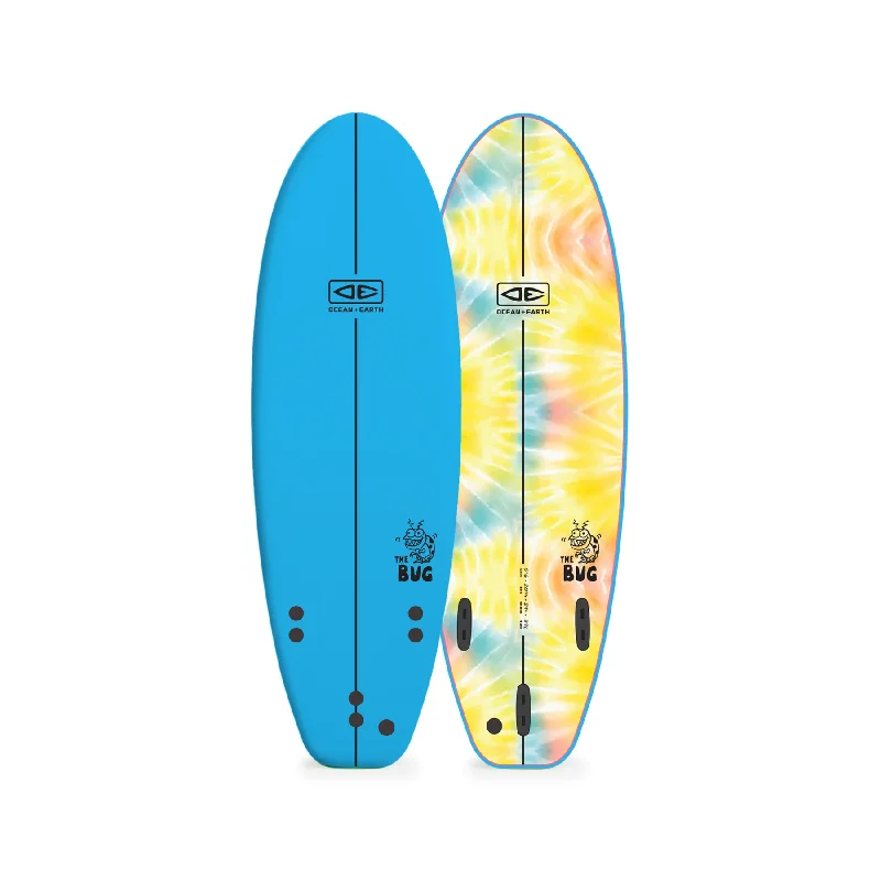 surfboards for quick paddle speed-O&E BUG SOFTBOARD 5'6 39L - BLUE