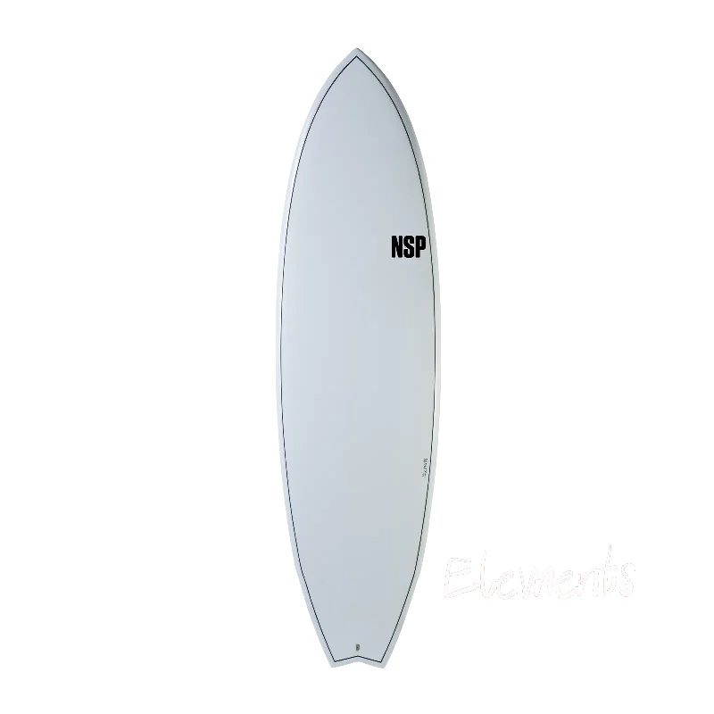 best surfboards for aggressive maneuvers-NSP Surfboards - 6'4" Elements HDT Fish - White FTU