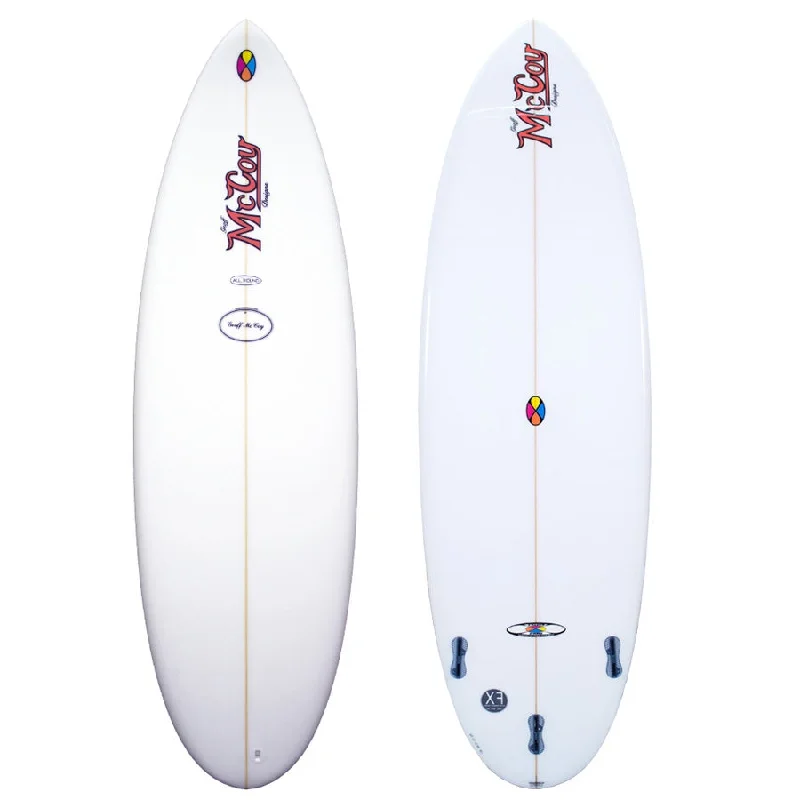 surfboards with responsive tail designs-MCCOY ALL ROUND NUGGET 5'6" EPOXY CLEAR FCS II