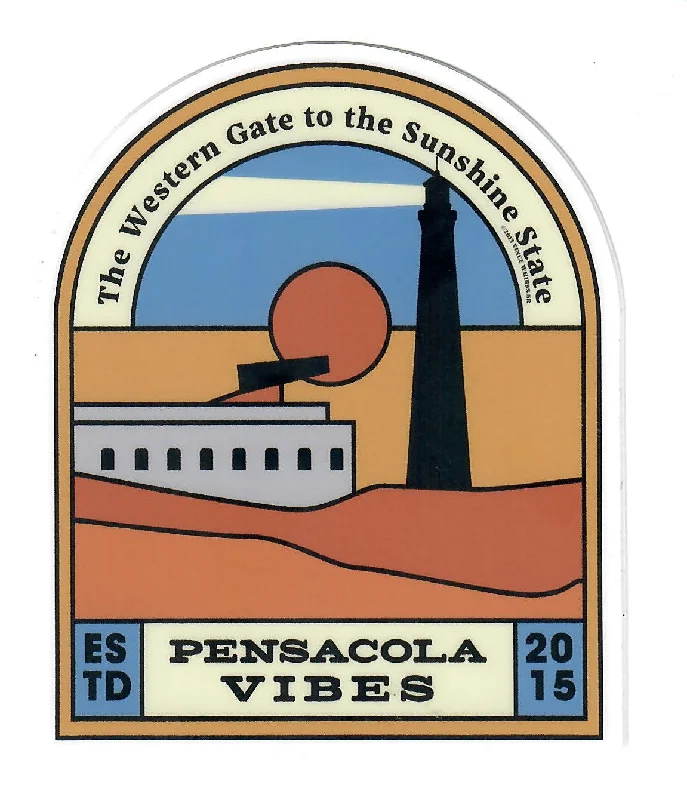 surfboards for long-lasting durability-Pensacola Vibes Fort Pickens Stickers