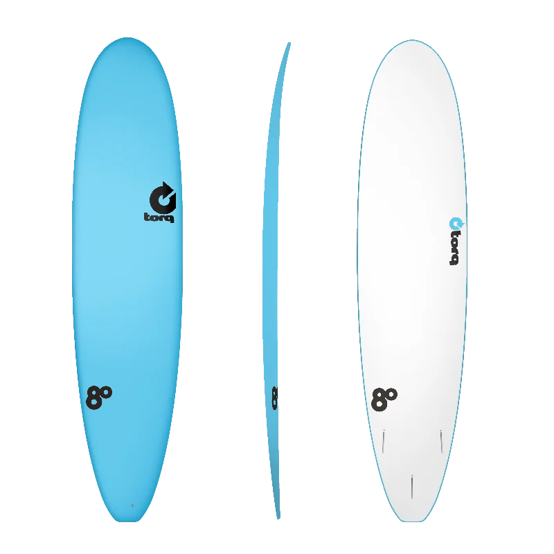 surfboards for versatile wave handling-8'0" Long Soft-Hard Blue Bottom