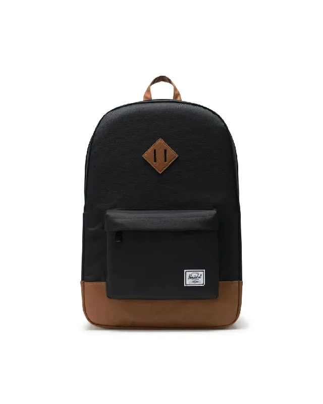 surfboards for competitive riders-Herschel Heritage Black Tan Backpack