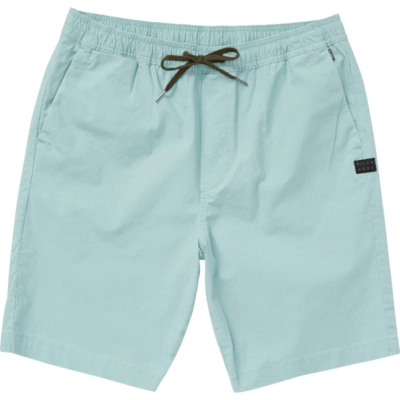 surf boots for cold water-Billabong Larry Layback Mens Shorts - Light Khaki - Dark Ozone