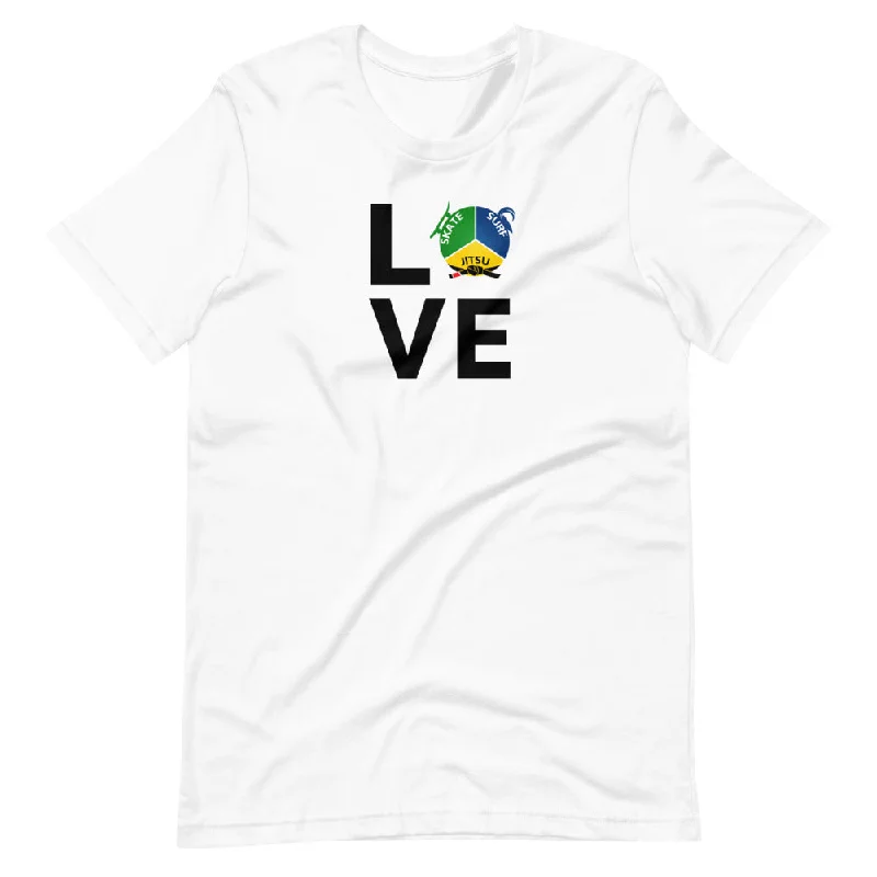 comfortable surf rash guards-SSBJJ "LOVE" Short-Sleeve T-Shirt (Made in USA)