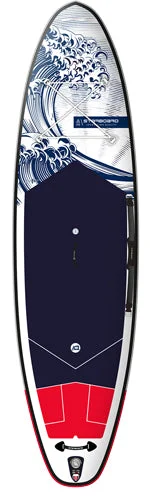 surfboards for fast rides-INFLATABLE SUP 10'8" X 33" X 4.75" iGO WAVE DELUXE SC BOARD