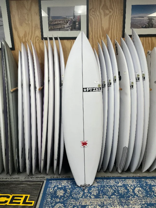 surfboards with great paddle efficiency-Pyzel Red Tiger 6' FCS2