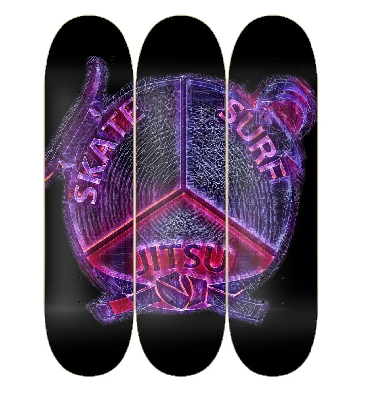 high-quality surf clothing brands-Skateboard Wall Art (Purple Nurple)