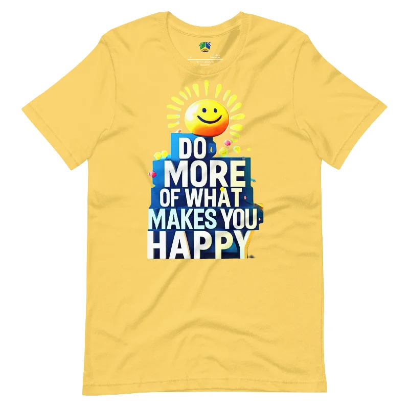 comfortable surf hats for sun protection-SSBJJ "Smiley Do More of What Makes You Happy" T-shirt (Made in USA)