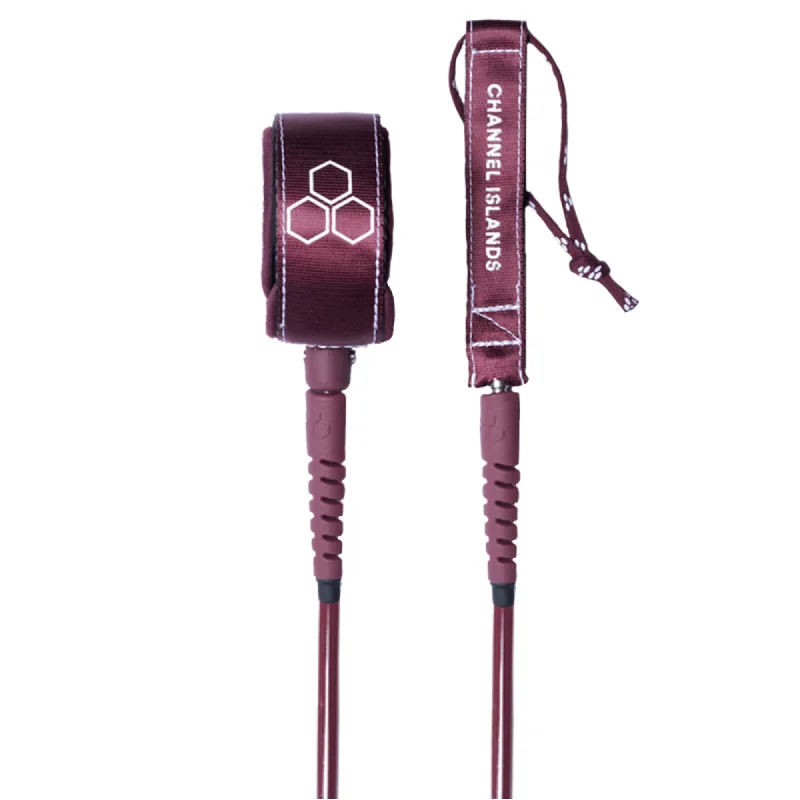 Channel Islands Everyday Hex Cord Comp M. February 6' Surfboard Leash - Merlot Ocean