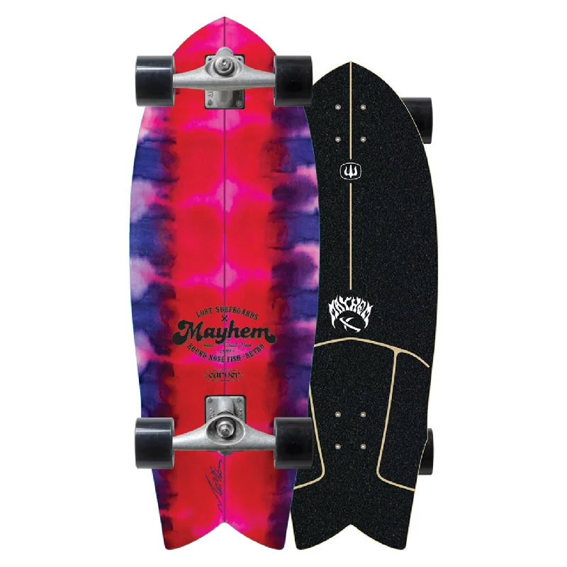 surfboards for high performance in big swells-Carver CX Raw 29.5" Lost RNF Retro Pink Surf Skate