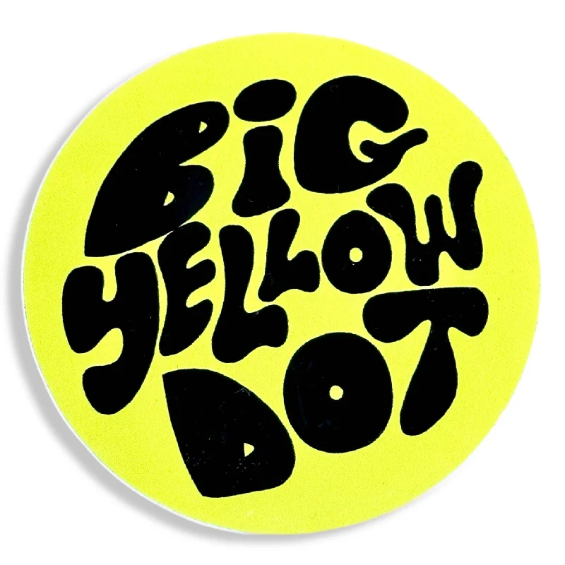 surfboards for shallow waters-Big Yellow Dot Sticker