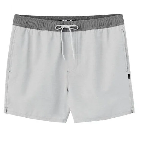 surf shorts with quick-dry fabric-O'Neill Perform Light Lined Elastic Waist Shorts - FOG