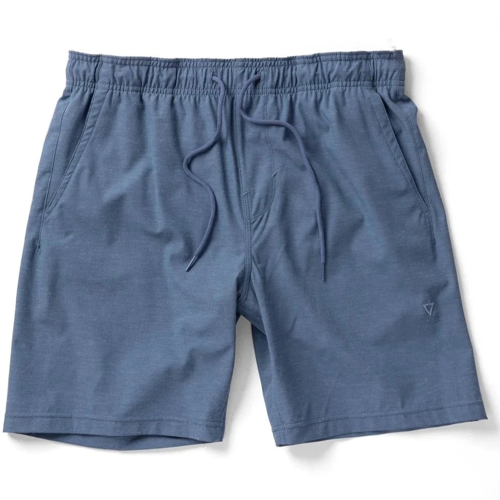 surf clothes for versatile use-Vissla Hemp No See Em's ECO Elastic Shorts  18.5" - Tidal Blue