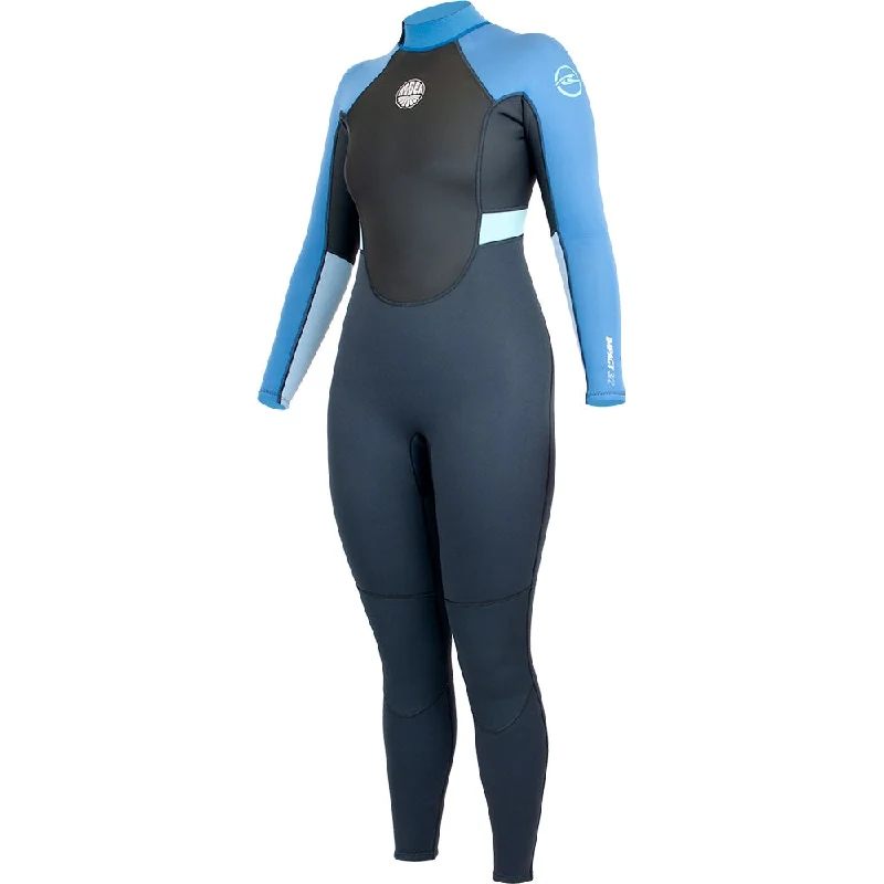 Alder Impact Womens 3/2mm Back Zip Wetsuit - Graphite