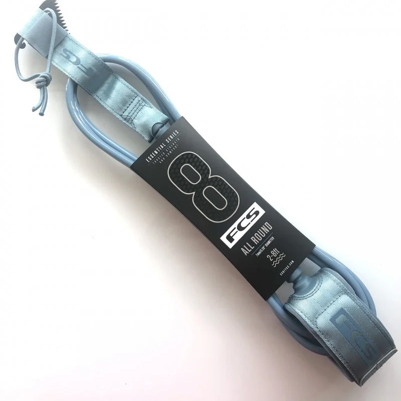 FCS All Round Essential 8ft Surfboard Leash - Tranquil Blue