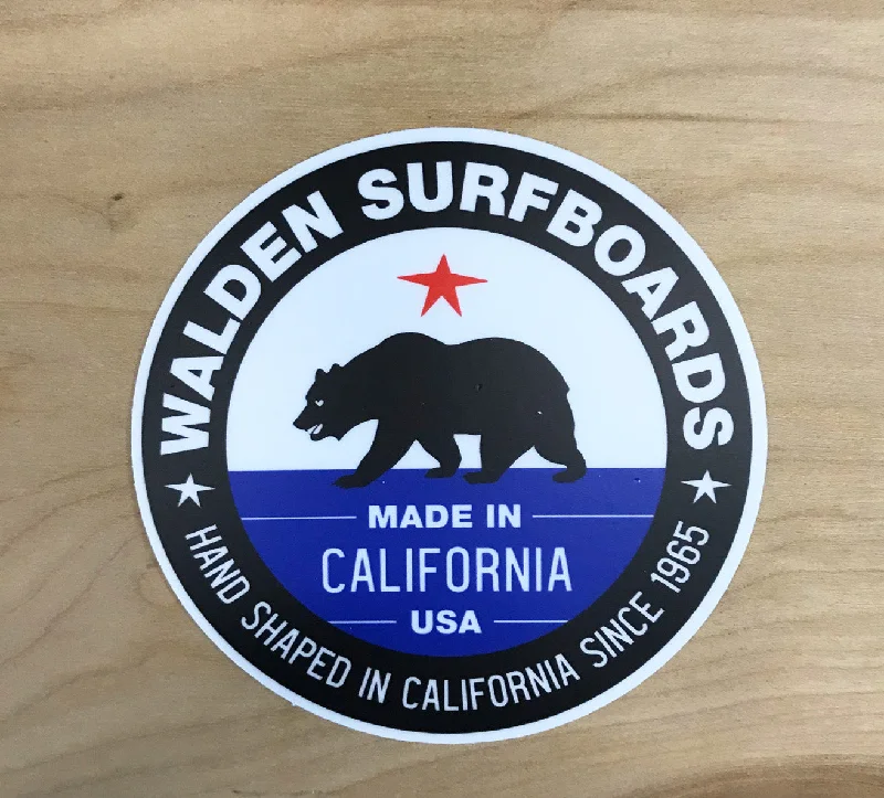 surf fins for quick turns-Walden Made in Ca. sticker