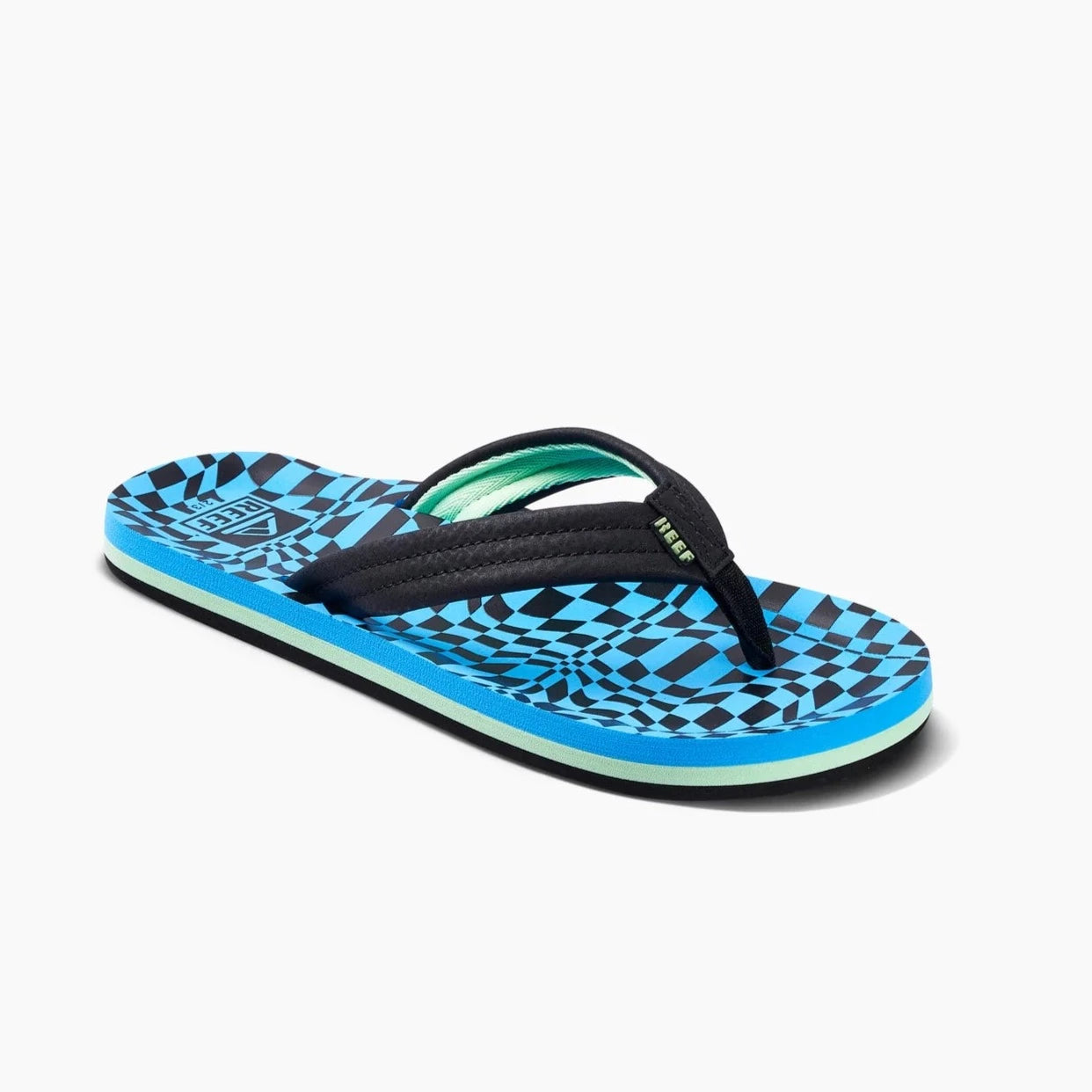 Reef Kids Ahi Sandals - Blue Shell Checkers