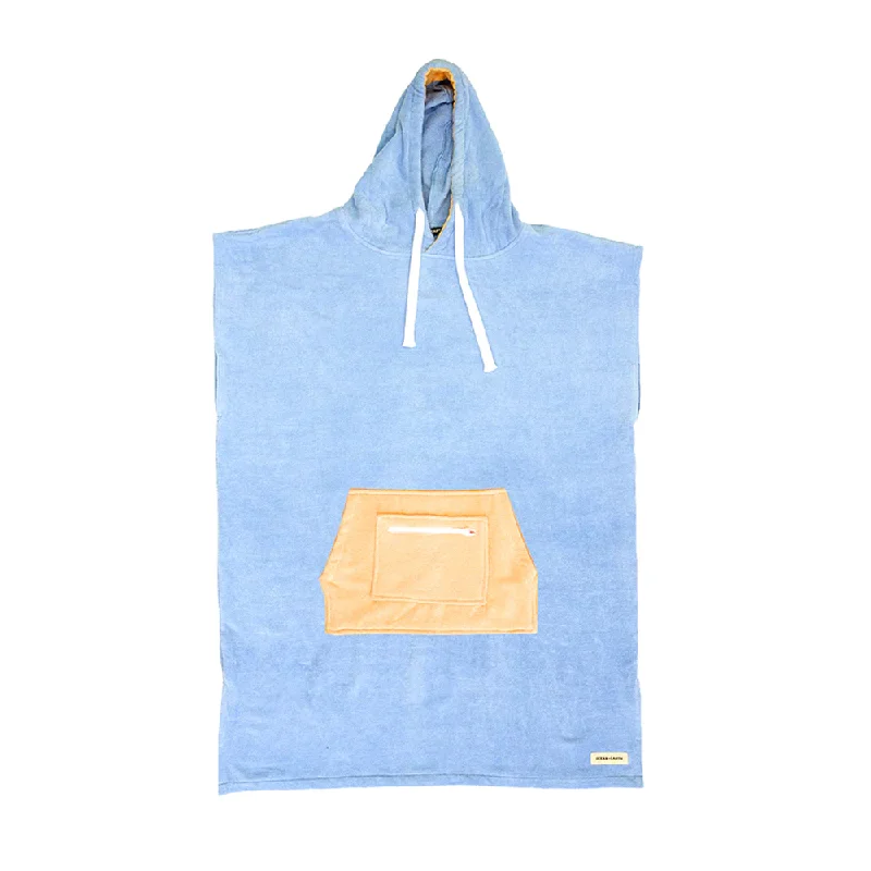 O&E DAYDREAM HOODED PONCHO - BLUE