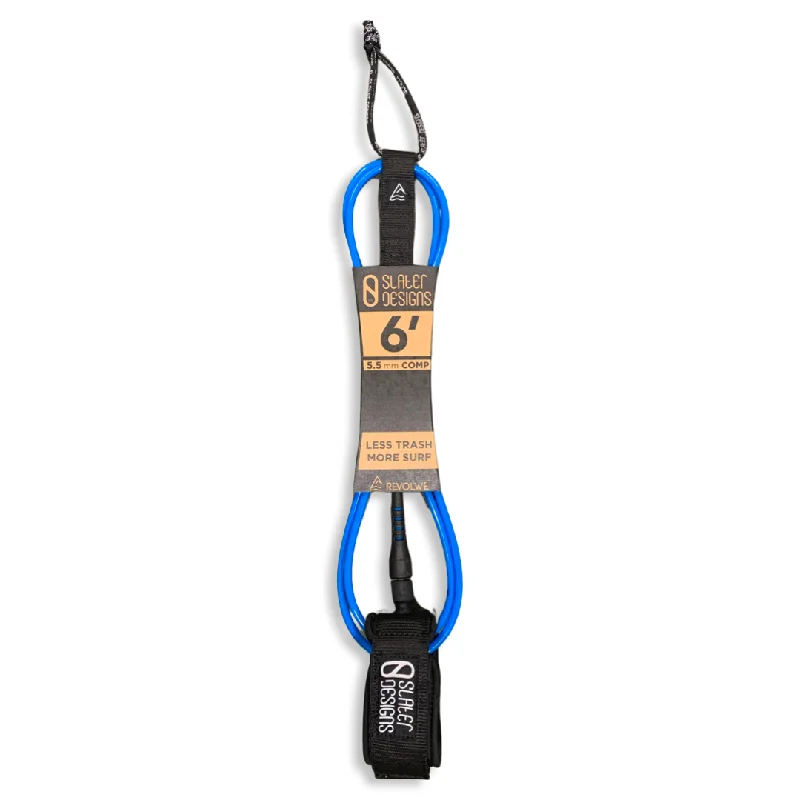 SLATER 6`0 COMP LEASH BLUE/BLACK