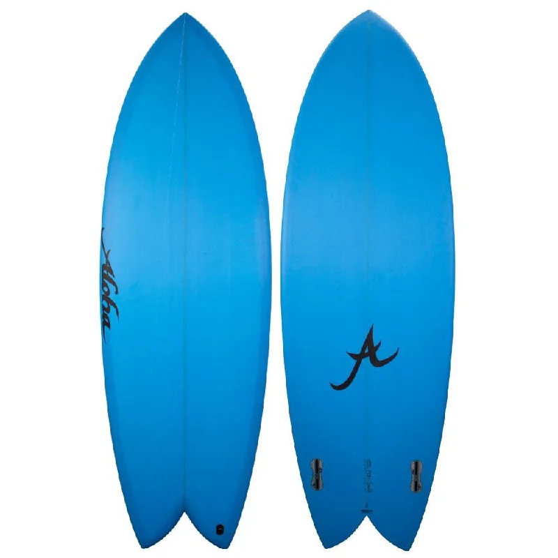 surfboards for ultimate wave control-ALOHA KEEL TWIN FISH PU 6'0" FUTURES BLUE