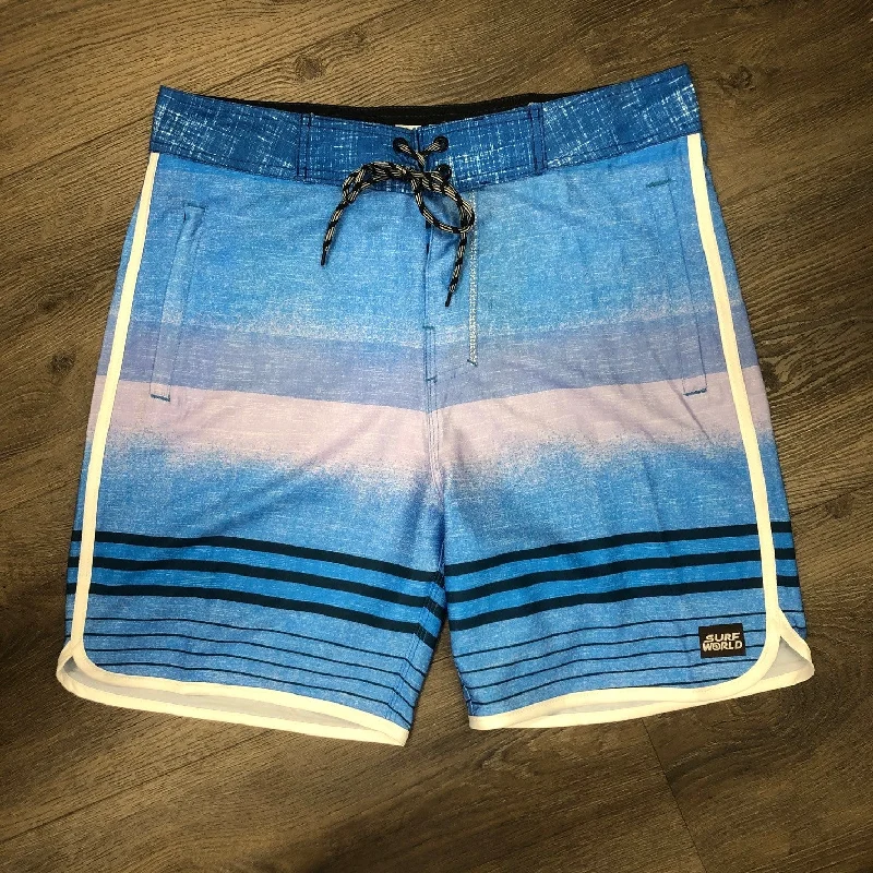 surf clothing for summer beach days-Surf World Mai Tai Kai Boardshort -The Surf World Collection - Blue Purple