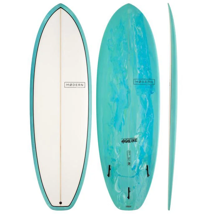 surfboards for easy turning-MODERN HIGHLINE SEA TINT P.U 6'4"