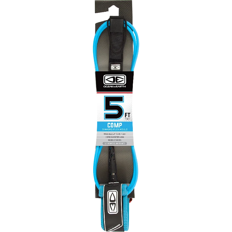 Ocean And Earth - Moulded Comp Surfboard Leash - Color Variation