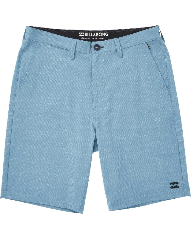 surf tanks for easy movement-Billabong Crossfire X Slub Submersibles Shorts - Blue