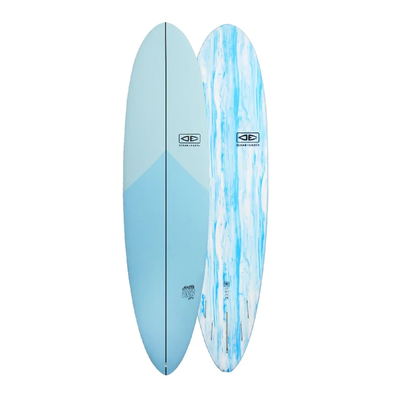 surfboards with wide tails for power-O&E HAPPY HOUR 7'6" EPOXY-SOFT 59L - SKY BLUE